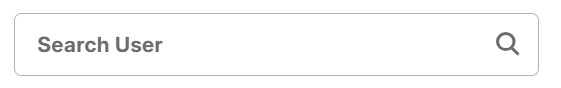 Search Box from the top right of an eDofE screen with the text Search User and a magnifying glass icon.